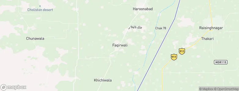 Faqirwali, Pakistan Map