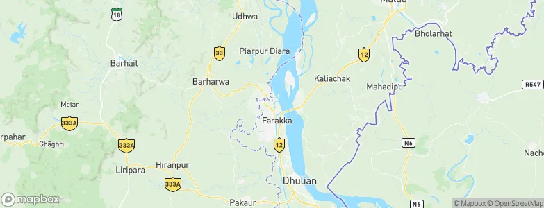 Farakka, India Map