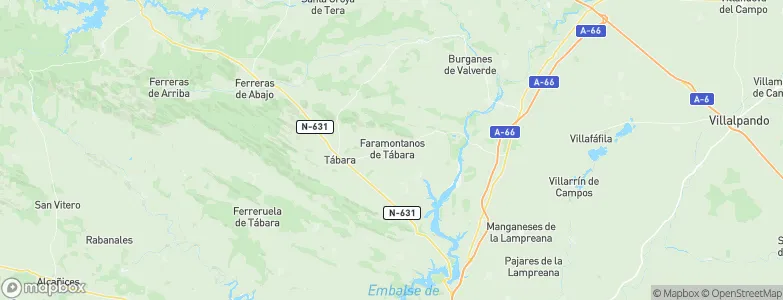 Faramontanos de Tábara, Spain Map