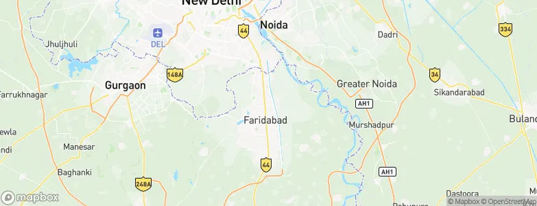 Faridabad, India Map