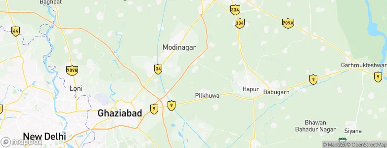 Farīdnagar, India Map