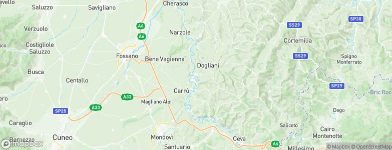 Farigliano, Italy Map