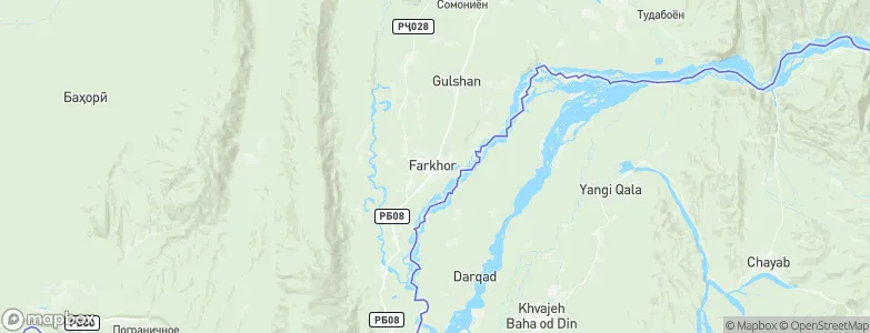 Farkhor, Tajikistan Map