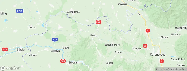 Fârliug, Romania Map