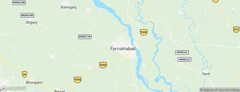 Farrukhābād, India Map