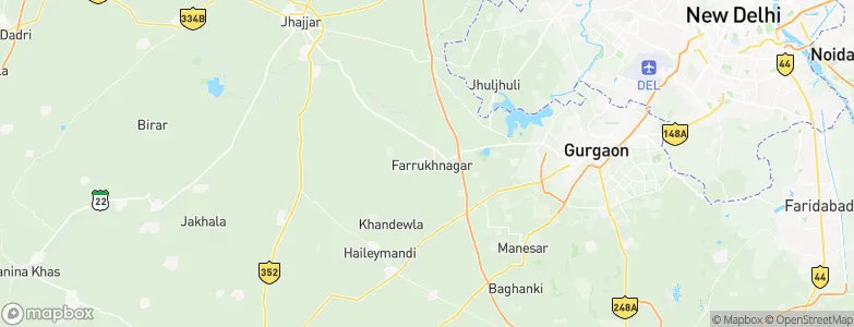 Farrukhnagar, India Map