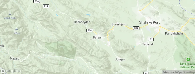 Fārsān, Iran Map