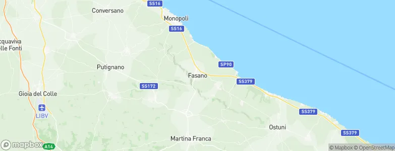 Fasano, Italy Map