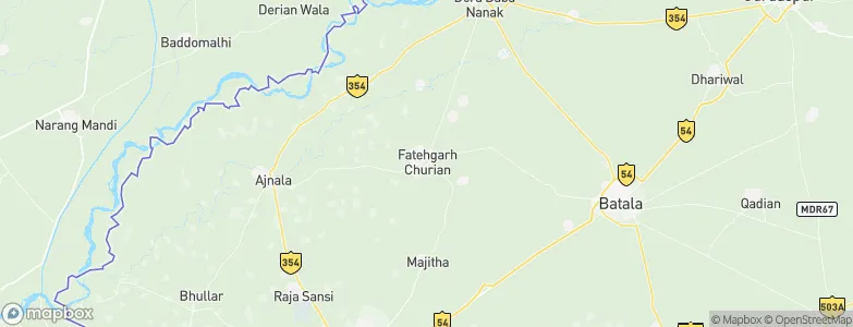 Fatehgarh Chūriān, India Map
