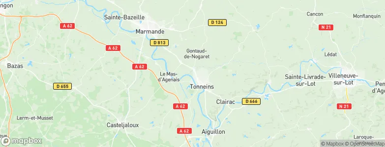 Fauillet, France Map
