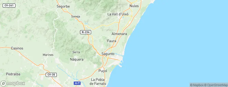 Faura, Spain Map