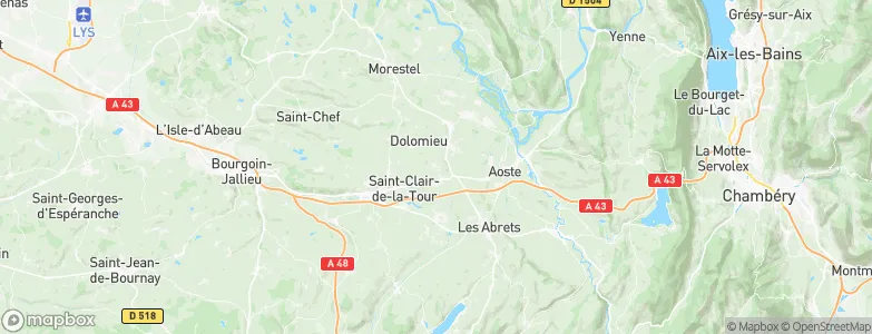 Faverges-de-la-Tour, France Map