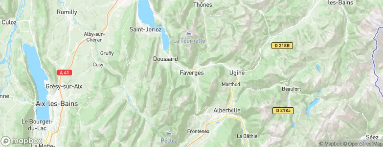 Faverges, France Map