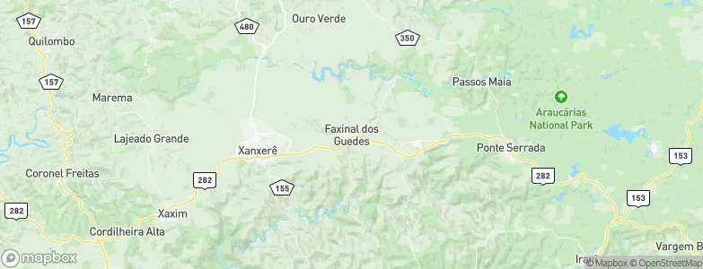 Faxinal dos Guedes, Brazil Map