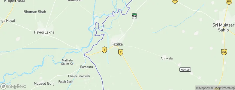 Fazilka, India Map