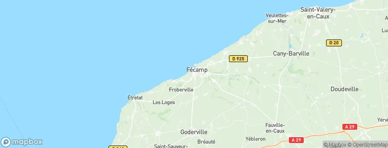 Fécamp, France Map