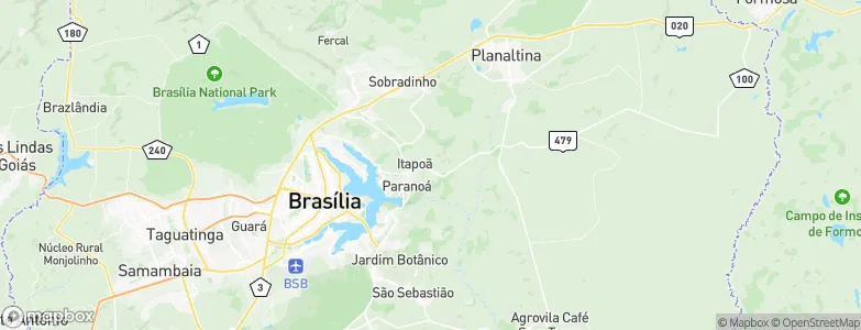 Federal District, Brazil Map