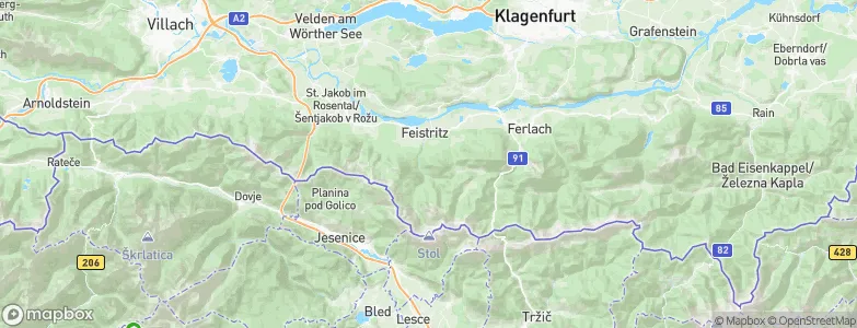 Feistritz im Rosental, Austria Map