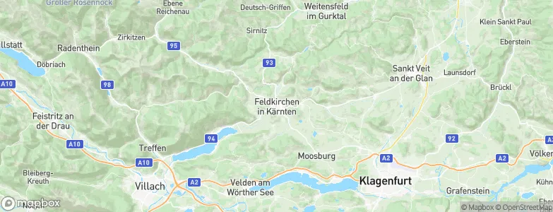 Feldkirchen in Kärnten, Austria Map