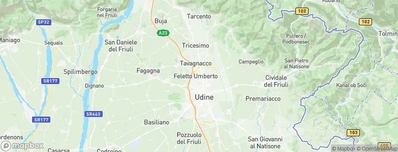 Feletto Umberto, Italy Map