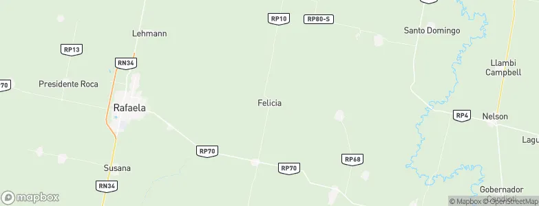 Felicia, Argentina Map