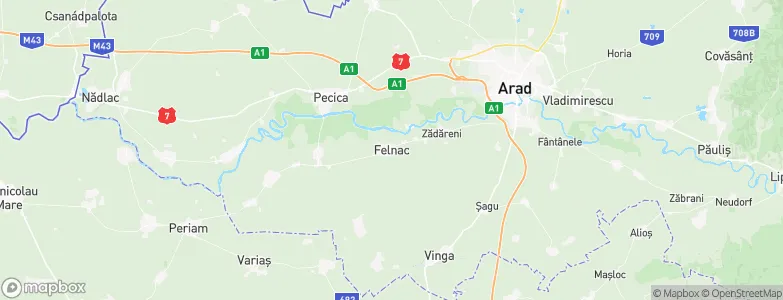 Felnac, Romania Map