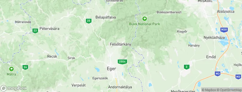 Felsőtárkány, Hungary Map