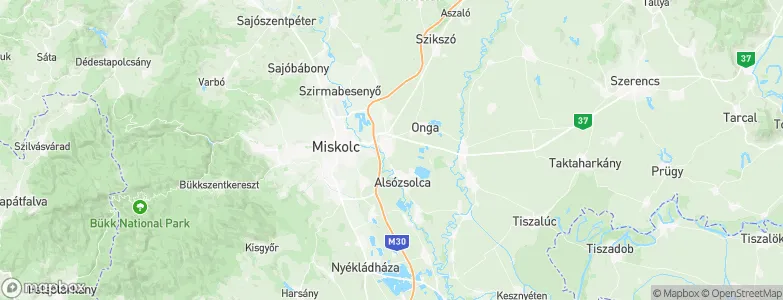 Felsőzsolca, Hungary Map