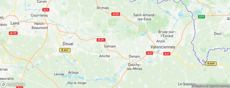 Fenain, France Map