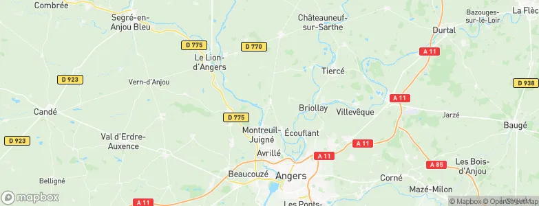 Feneu, France Map
