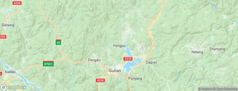 Fengpu, China Map