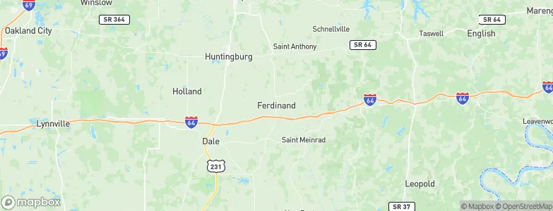 Ferdinand, United States Map