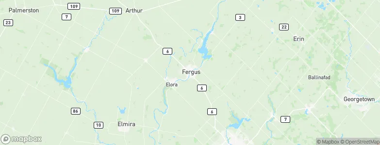Fergus, Canada Map