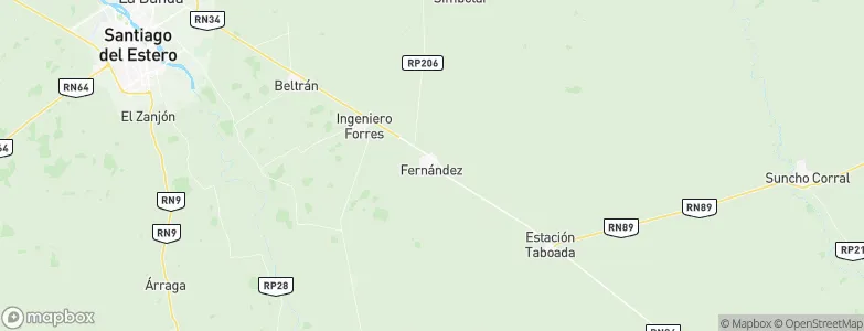 Fernández, Argentina Map