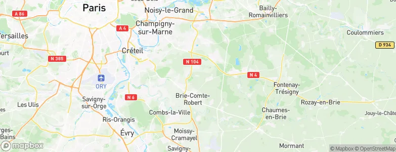 Férolles-Attilly, France Map