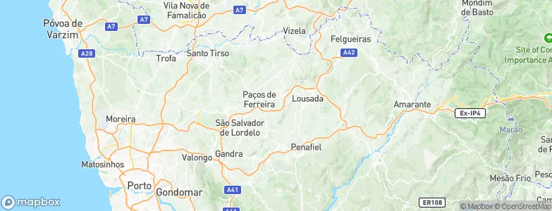 Ferreira, Portugal Map