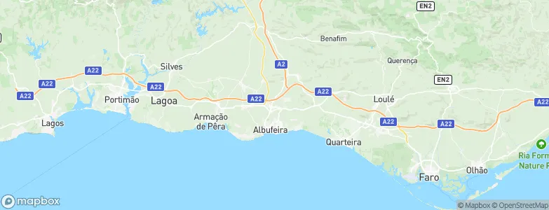 Ferreiras, Portugal Map