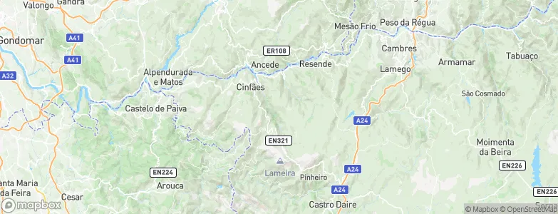 Ferreiros de Tendais, Portugal Map