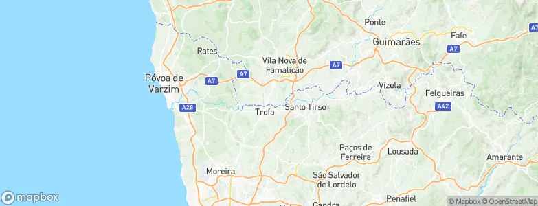 Ferreiros, Portugal Map