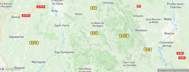 Ferrières-sur-Sichon, France Map