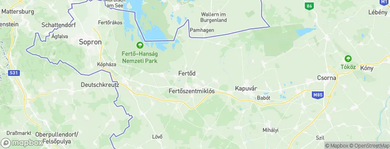 Fertőd, Hungary Map