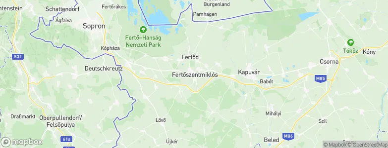 Fertőszentmiklós, Hungary Map