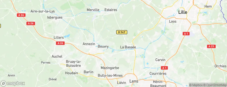 Festubert, France Map