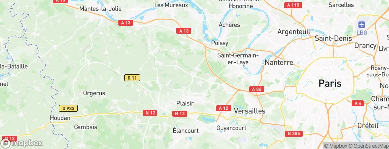 Feucherolles, France Map