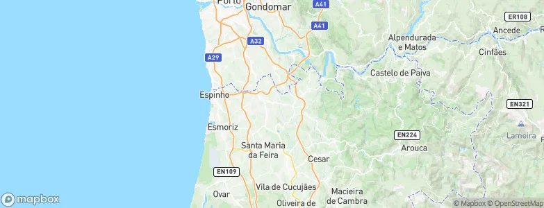 Fiães, Portugal Map