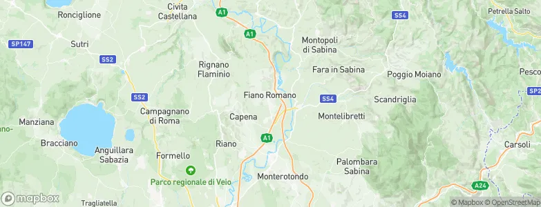 Fiano Romano, Italy Map