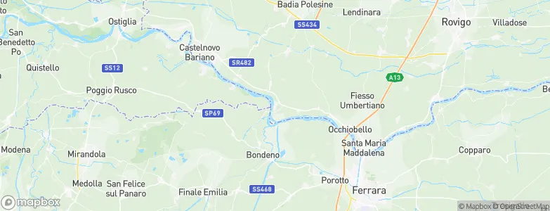 Ficarolo, Italy Map