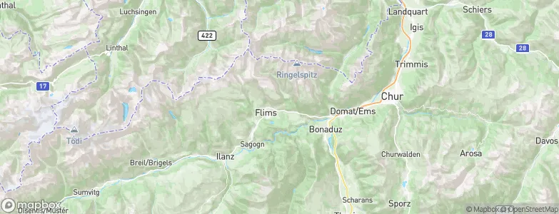 Fidaz, Switzerland Map