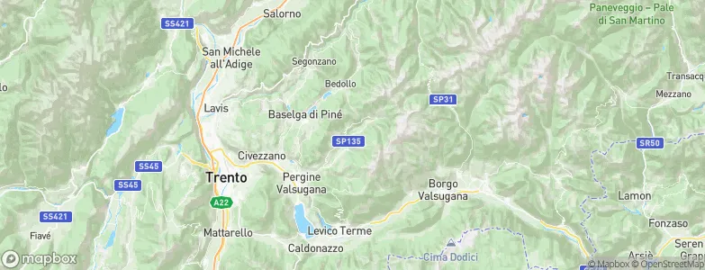 Fierozzo, Italy Map