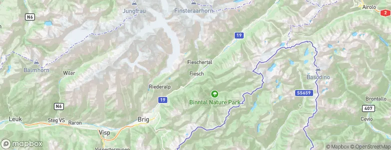 Fiesch, Switzerland Map